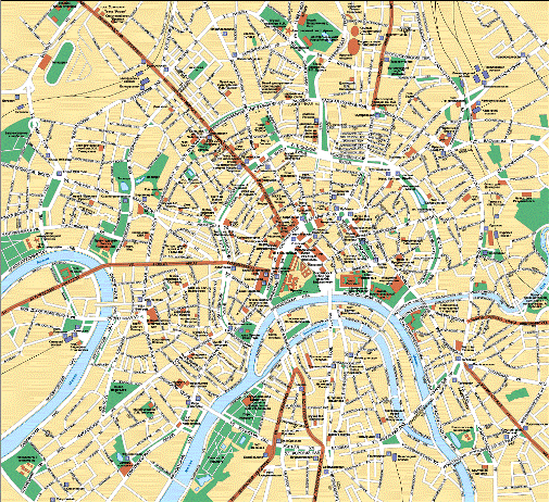 Карты Москвы - музеи, театры, метро, вокзалы, посольства, государственные учреждения
