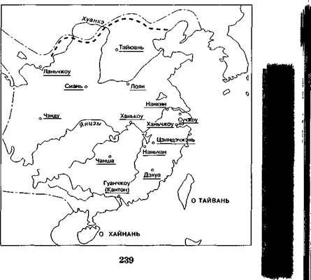карта Китая в средние века