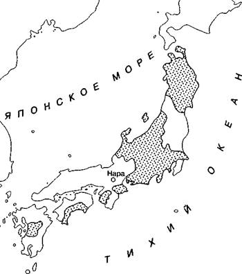 карта Японии средние века