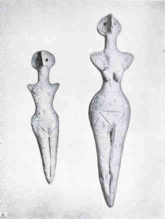 Женские антропоморфные фигурки из позднетрипольского могильника