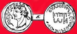 Медная монета с Кипра с изображением головы Клавдия